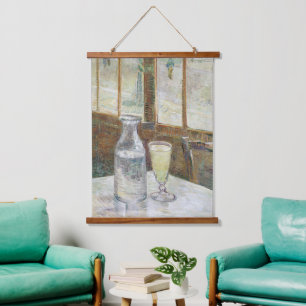 Tapiz Con Marco De Madera Arte Clásico de Van Gogh Café de París Absenta
