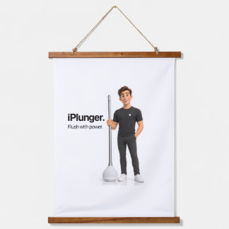 Tapiz Con Marco De Madera Arte de cartel de baño divertido parodia de tecnol