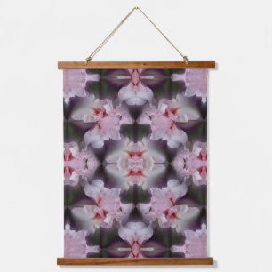 Tapiz Con Marco De Madera Arte de flor de iris con barba rosa