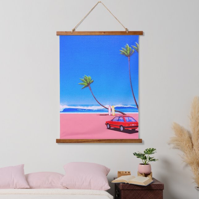 Tapiz Con Marco De Madera Arte de Hiroshi nagai (Dormitorio)