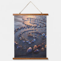 Arte de meditación de playa en espiral de concha d