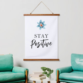 Tapiz Con Marco De Madera Arte de pared de cita motivacional positiva decora