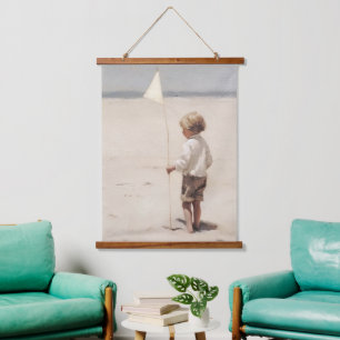 Tapiz Con Marco De Madera Arte de Pared Neutral - Tapiz.