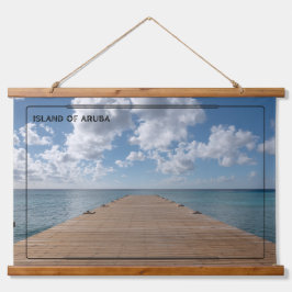 Tapiz Con Marco De Madera Arte de pared tropical