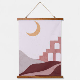 Tapiz Con Marco De Madera Arte estético en pared