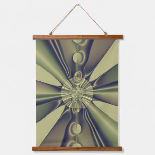 Tapiz Con Marco De Madera Arte moderno abstracto geométrico terroso