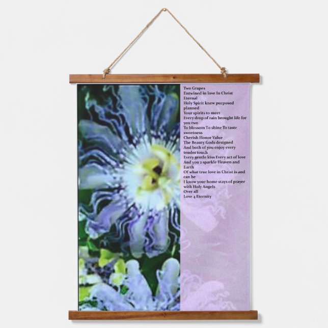 Tapiz Con Marco De Madera Arte mural 'Dos uvas' (Anverso)