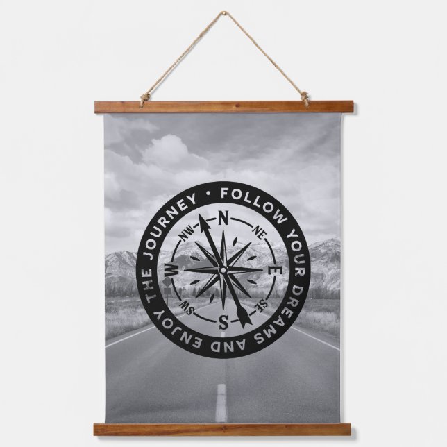 Tapiz Con Marco De Madera Arte mural inspirador (Anverso)