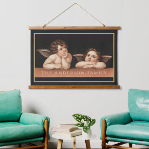 Tapiz Con Marco De Madera Arte personalizado renacentista vintage de Rafael