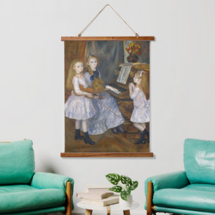 Tapiz Con Marco De Madera Arte vintage de hermanas musicales Cottagecore Ren