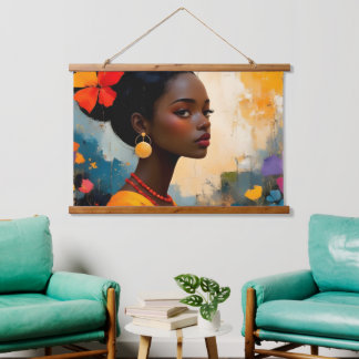 Tapiz Con Marco De Madera Arte y decoración de pared Bloom Of Grace