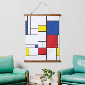 Tapiz Con Marco De Madera Artes Modernas De Stijl Geométricas Minimalistas d