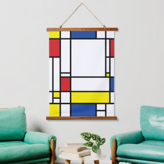 Tapiz Con Marco De Madera Artes Modernas De Stijl Geométricas Minimalistas d