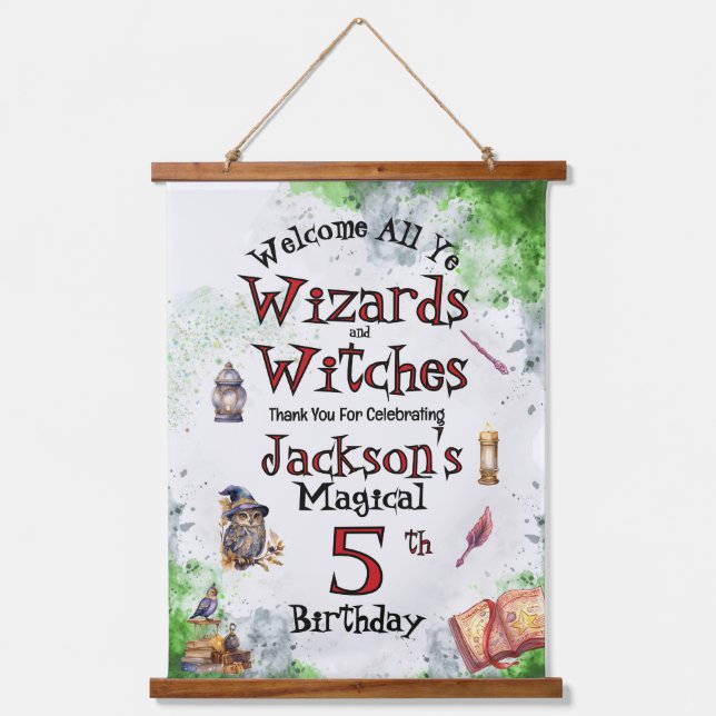 Tapiz Con Marco De Madera Asistentes mágicos y brujas (Anverso)