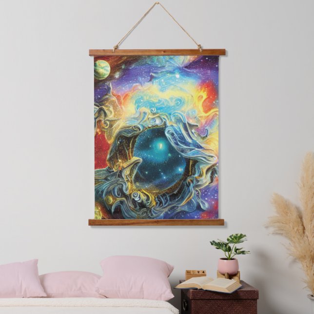 Tapiz Con Marco De Madera Astro Physics Wall Tapestry (Dormitorio)