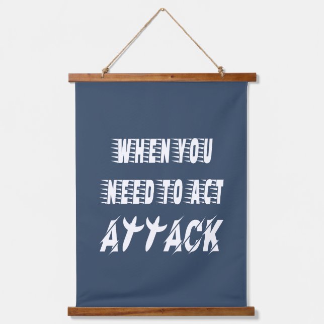 Tapiz Con Marco De Madera Ataque (Anverso)