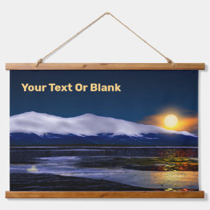 Tapiz Con Marco De Madera Atardecer En El Hielo