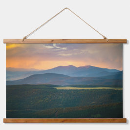 Tapiz Con Marco De Madera Atardecer sobre el Fuego Ángel, Nuevo México