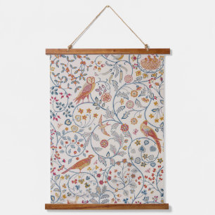 Tapiz Con Marco De Madera Aves y flores, William Morris