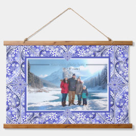 Tapiz Con Marco De Madera Azul cerámico de Grecia