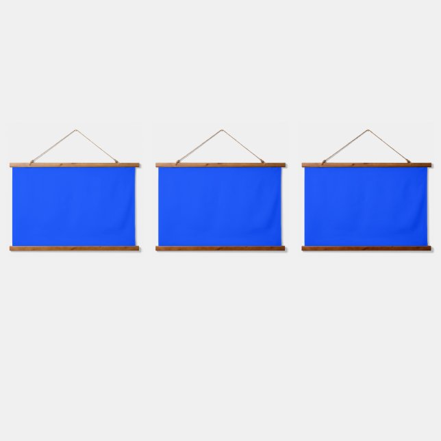 Tapiz Con Marco De Madera Azul (RYB) (color sólido) (Triple)