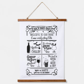 Tapiz Con Marco De Madera Backyard Bar 