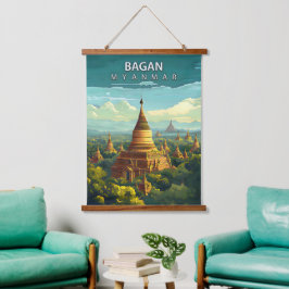 Tapiz Con Marco De Madera Bagán, Myanmar: Una Tapicería Atemporal