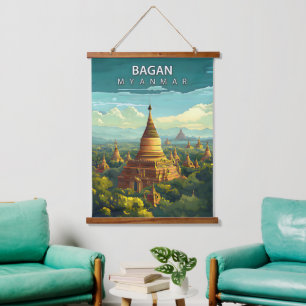Tapiz Con Marco De Madera Bagán, Myanmar: Una Tapicería Atemporal
