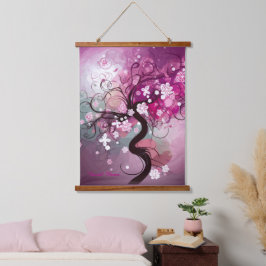 Tapiz Con Marco De Madera Baile de cerezo encantado