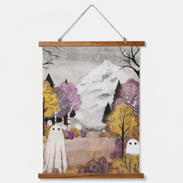 Tapiz Con Marco De Madera Bajo la montaña (Anverso)