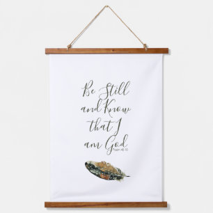 Tapiz Con Marco De Madera Bajo sus alas Poster de plumas acuáticas Salmo 46