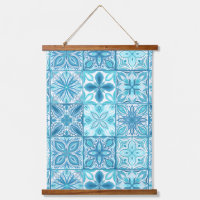 Baldosas orgánicas en azul y blanco