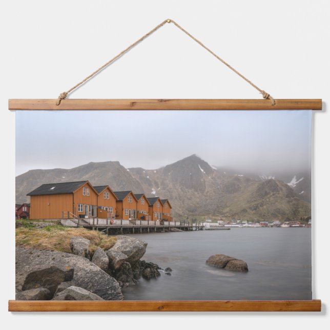 Tapiz Con Marco De Madera Ballstad Lofoten (Anverso )