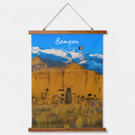 Tapiz Con Marco De Madera Bamyan, Afganistán - Valle del acantilado de Buda