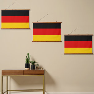 Tapiz Con Marco De Madera Bandera de Alemania