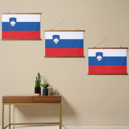 Tapiz Con Marco De Madera Bandera de Eslovenia