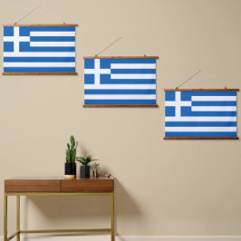Tapiz Con Marco De Madera Bandera de Grecia