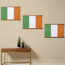 Tapiz Con Marco De Madera Bandera de Irlanda