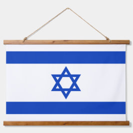 Tapiz Con Marco De Madera Bandera de Israel