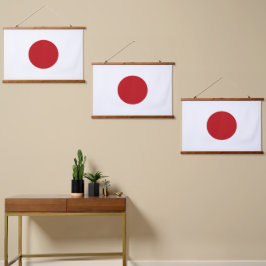 Tapiz Con Marco De Madera Bandera de Japón
