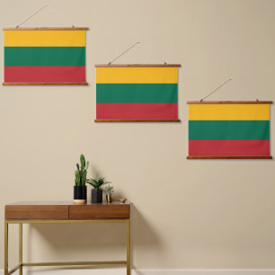 Tapiz Con Marco De Madera Bandera de Lituania