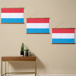 Tapiz Con Marco De Madera Bandera de Luxemburgo
