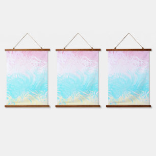 Tapiz Con Marco De Madera Bandera de orgullo Genderflux abstracta boho swirl