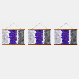 Tapiz Con Marco De Madera Bandera de orgullo Greygender geométrico boho retr