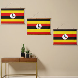 Tapiz Con Marco De Madera Bandera de Uganda