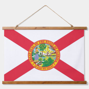 Tapiz Con Marco De Madera Bandera del estado de Florida