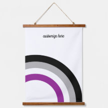 Bandera del orgullo asexual arcoiris personalizada
