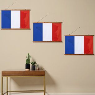 Tapiz Con Marco De Madera Bandera francesa