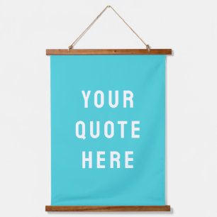 Tapiz Con Marco De Madera Banner azul personalizado personaliza tu muro de c