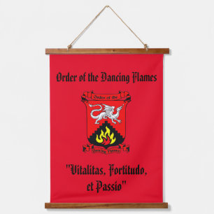 Tapiz Con Marco De Madera Banner de Flames Lodge